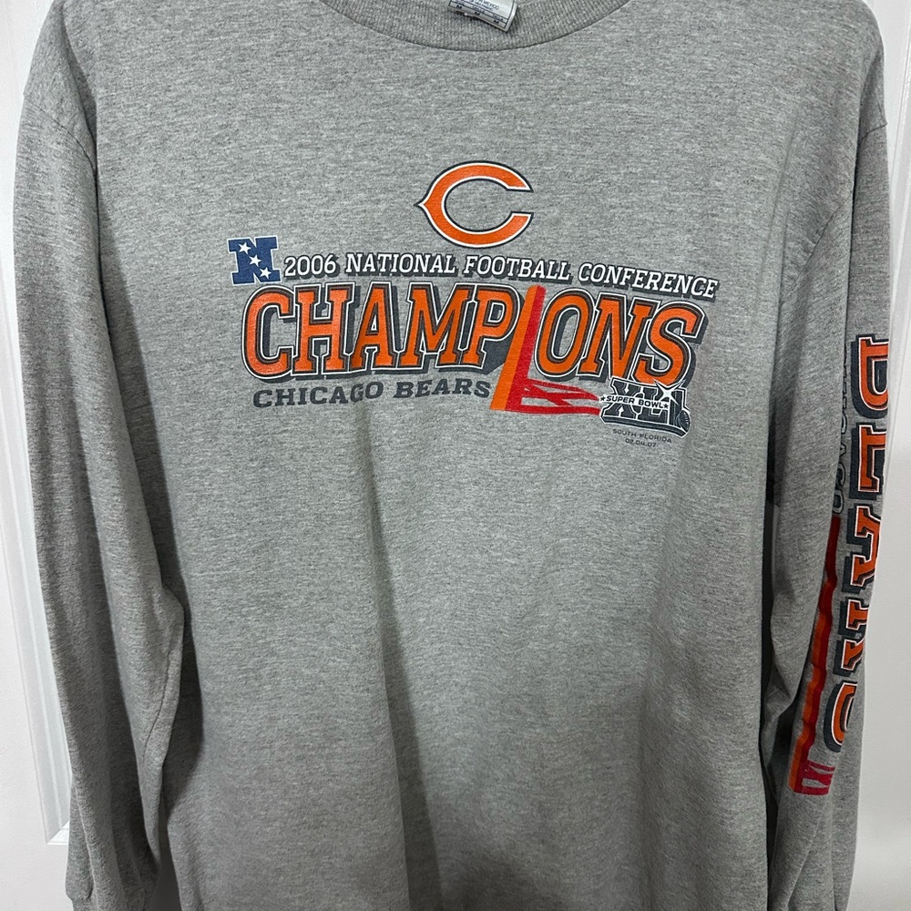 Chicago Bears 2006 NFC Champions Gray Long Sleeve Shirt
